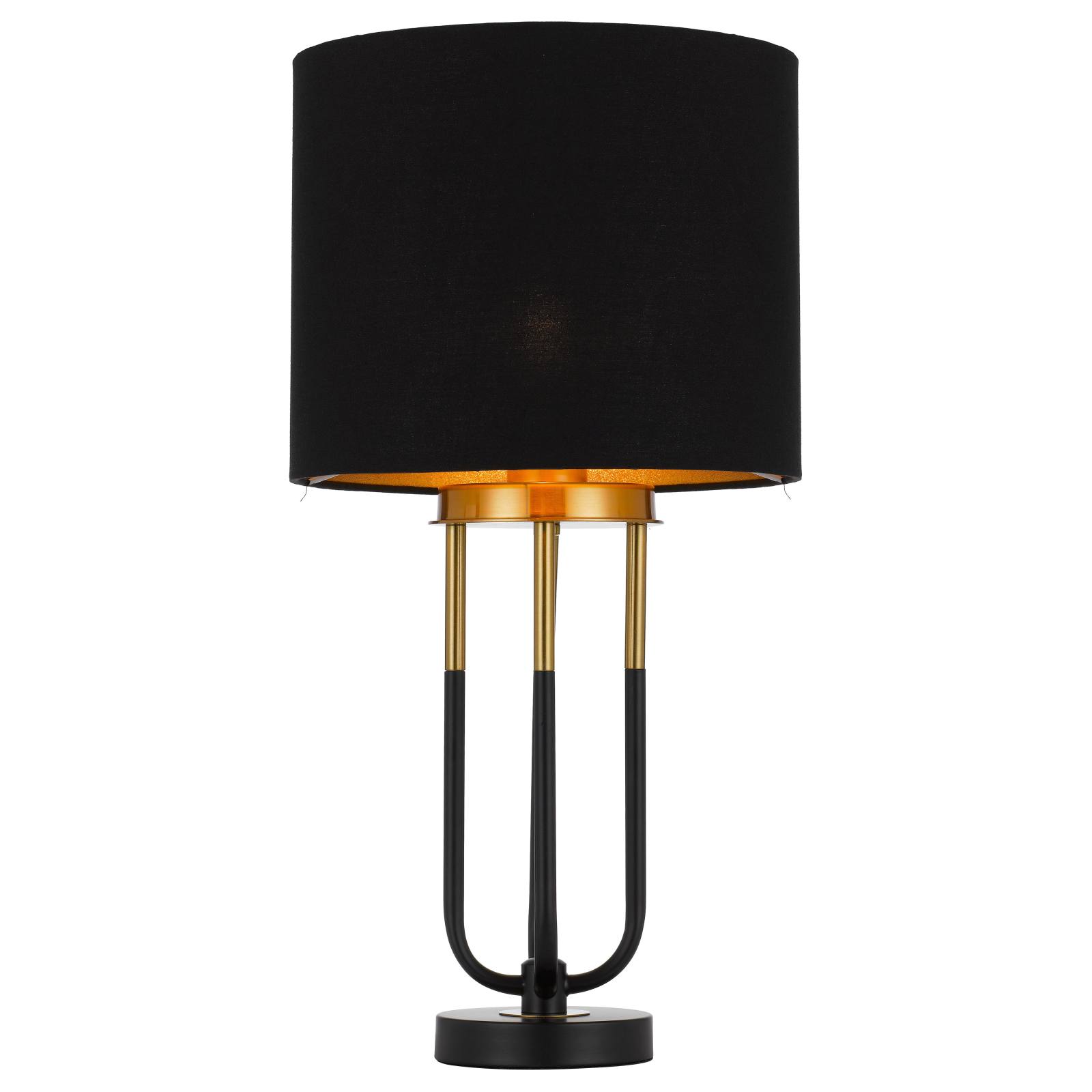 Negas Table Lamp, Black, Antique Gold