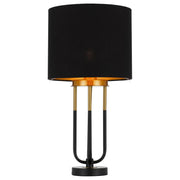 Negas Table Lamp, Black, Antique Gold