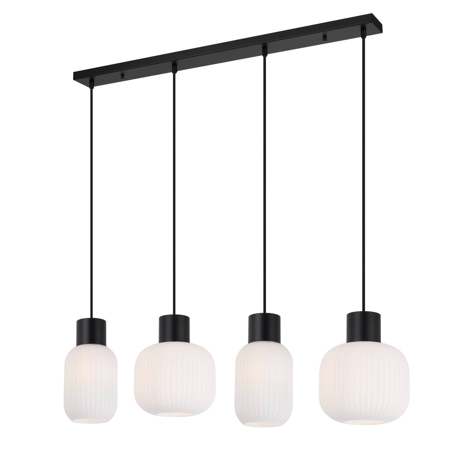 Nori 4 Lights Pendant, Black