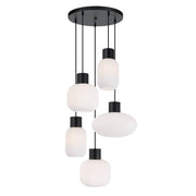 Nori 5 Lights Pendant, Black