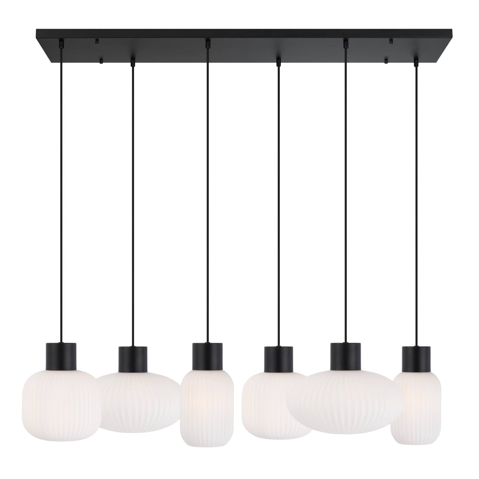 Nori 6 Lights Pendant, Black
