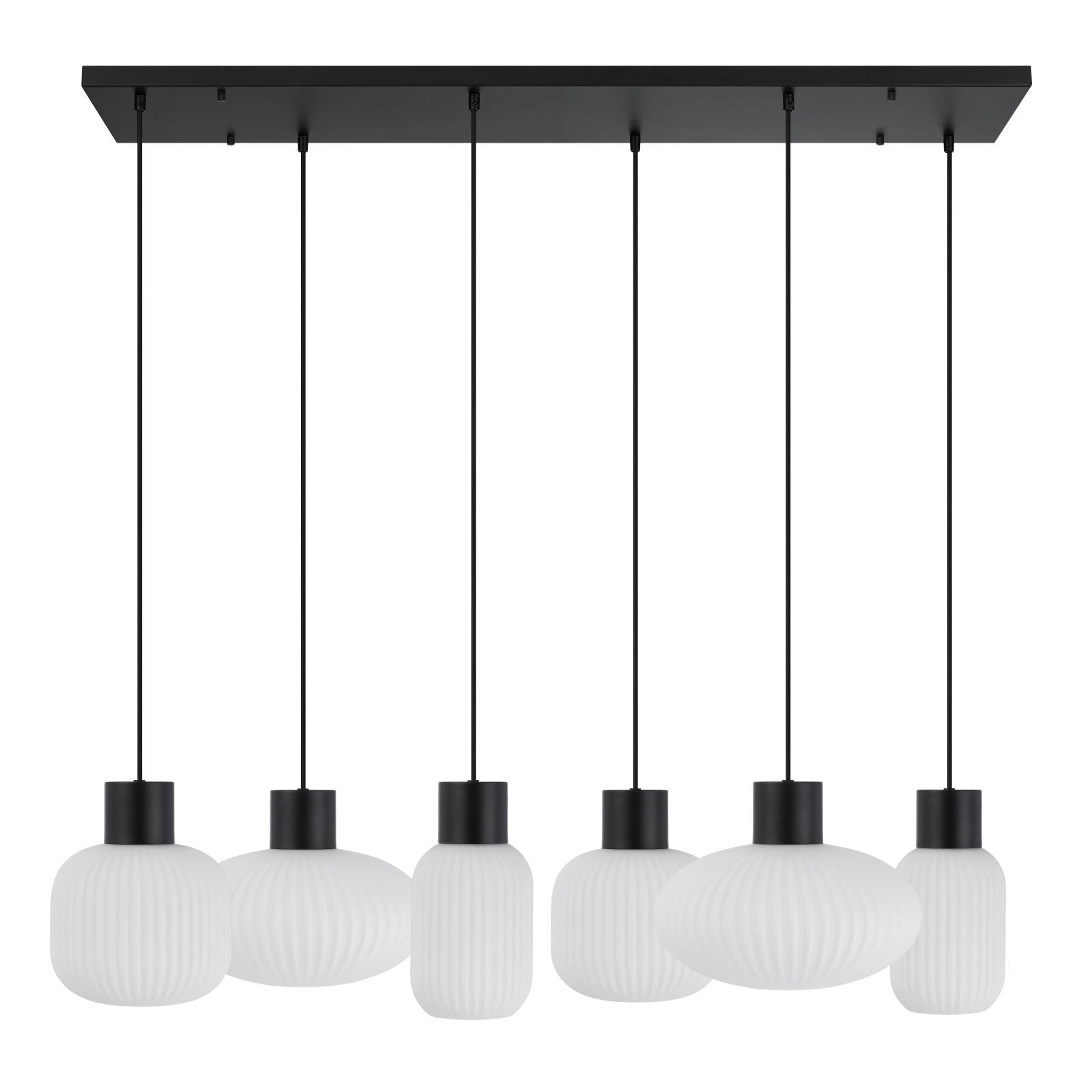 Nori 6 Lights Pendant, Black