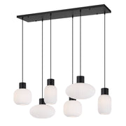 Nori 6 Lights Pendant, Black