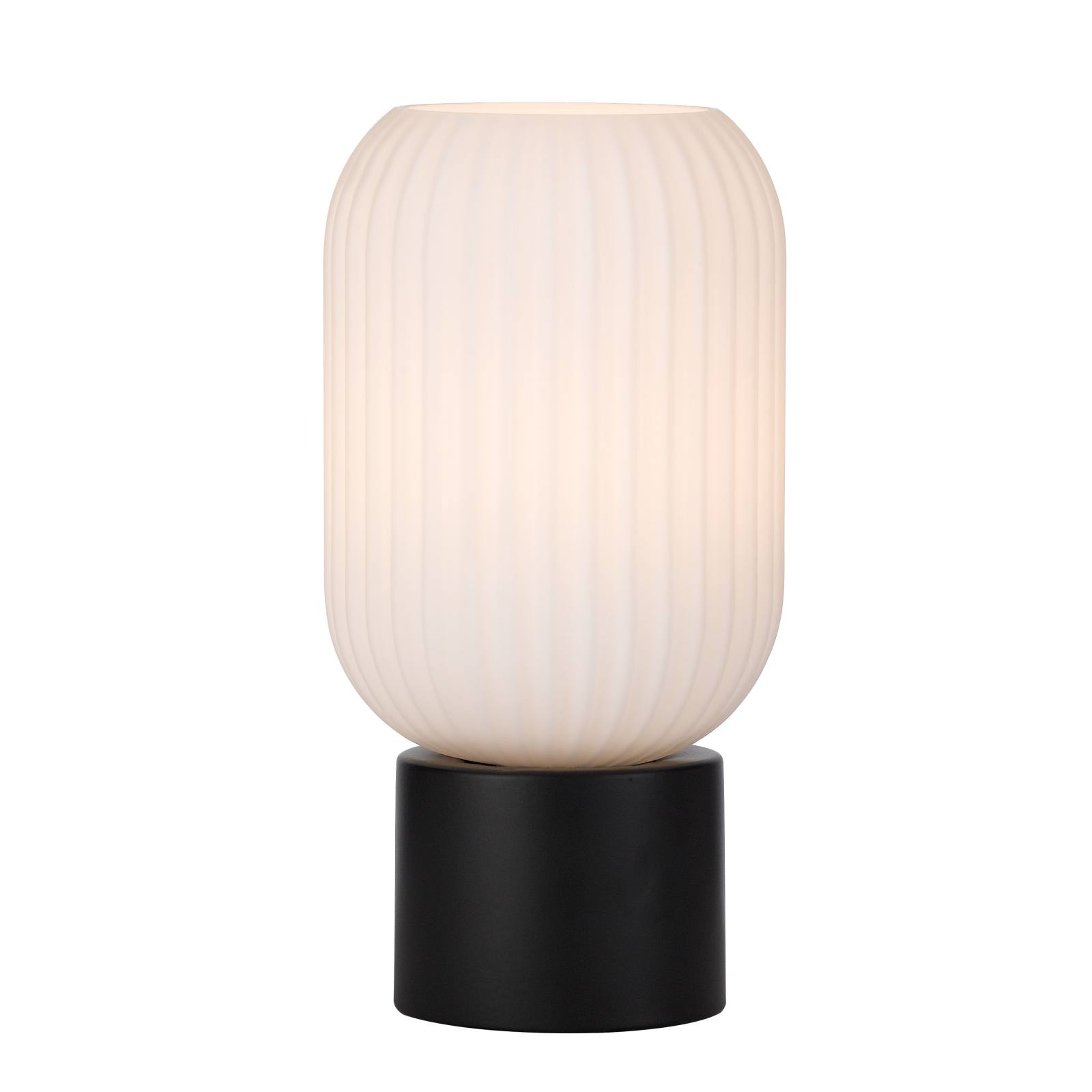Nori Table Lamp, Opal Matte, Black