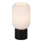 Nori Table Lamp, Opal Matte, Black