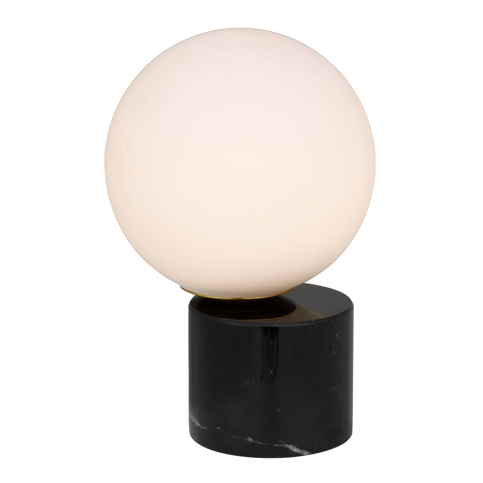 Novio Table Lamp, Black Marble