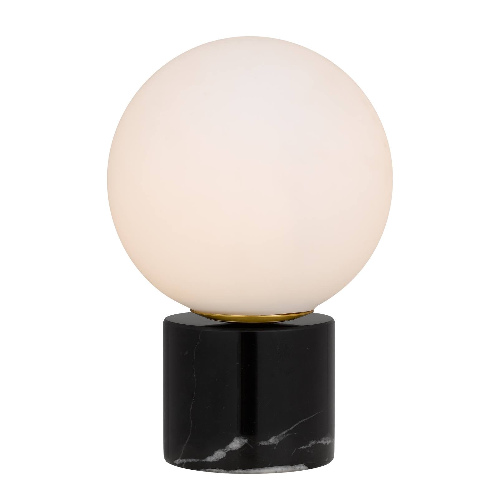 Novio Table Lamp, Black Marble