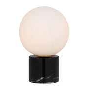 Novio Table Lamp, Black Marble