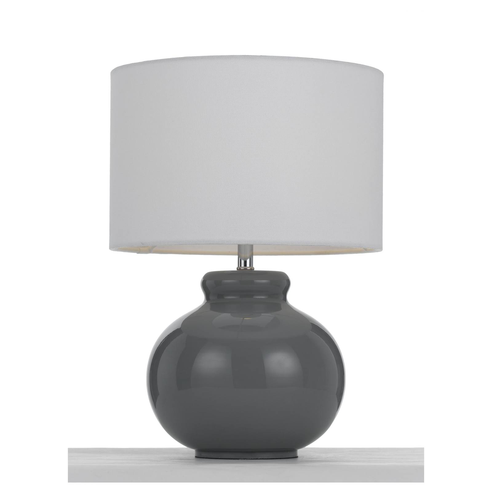 Olga Table Lamp, Grey, White