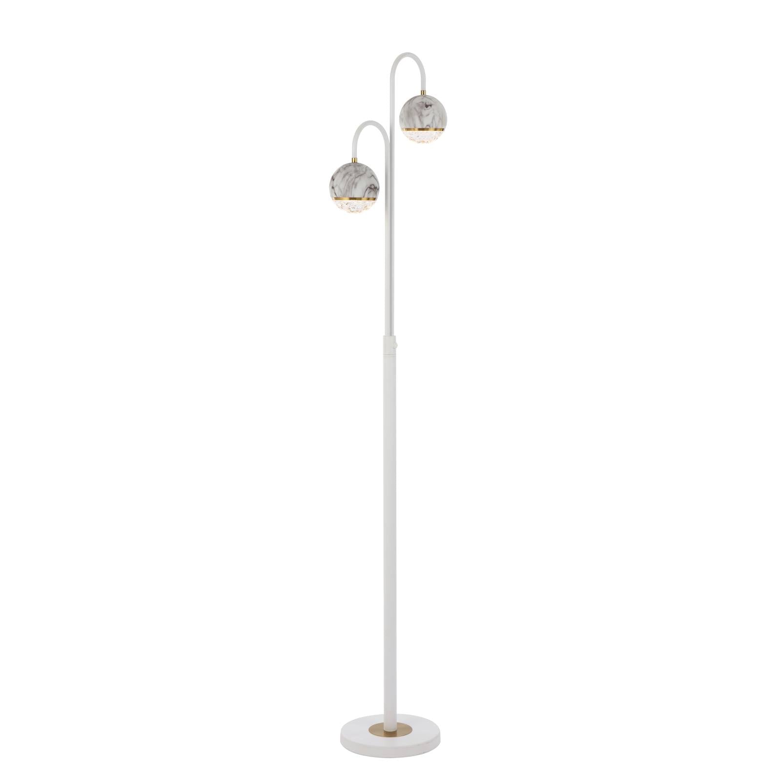 Oneta 2 Lights Floor Lamp, White