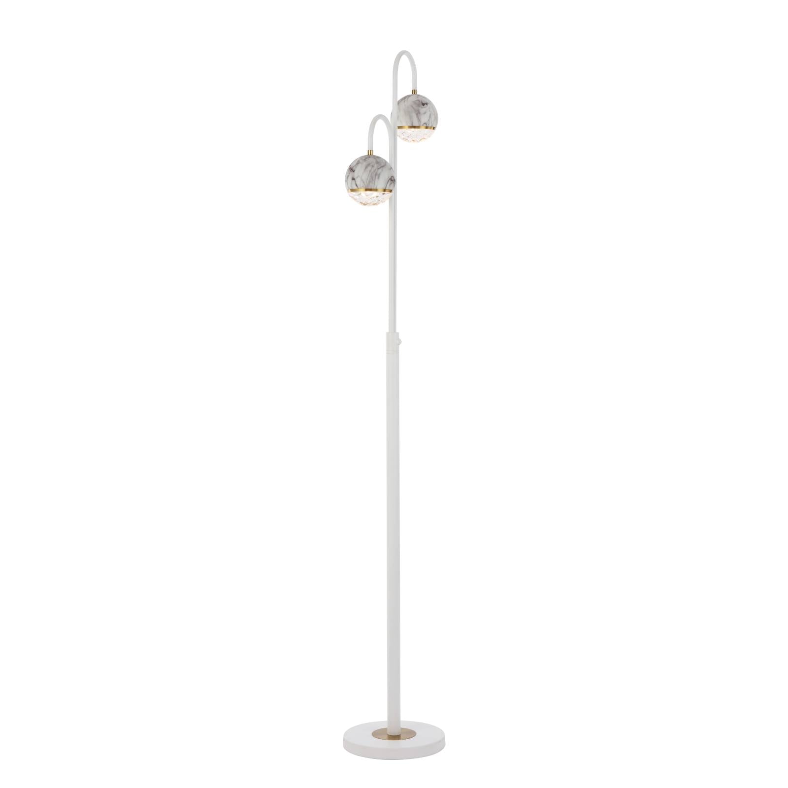 Oneta 2 Lights Floor Lamp, White