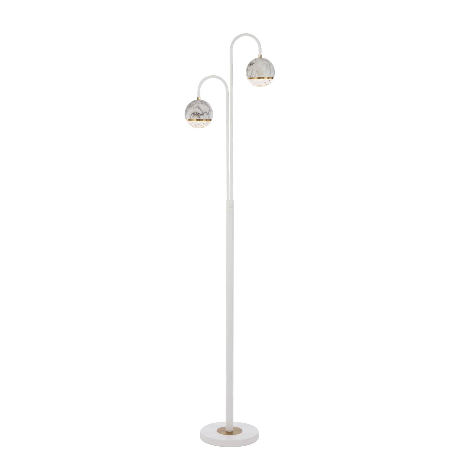 Oneta 2 Lights Floor Lamp, White