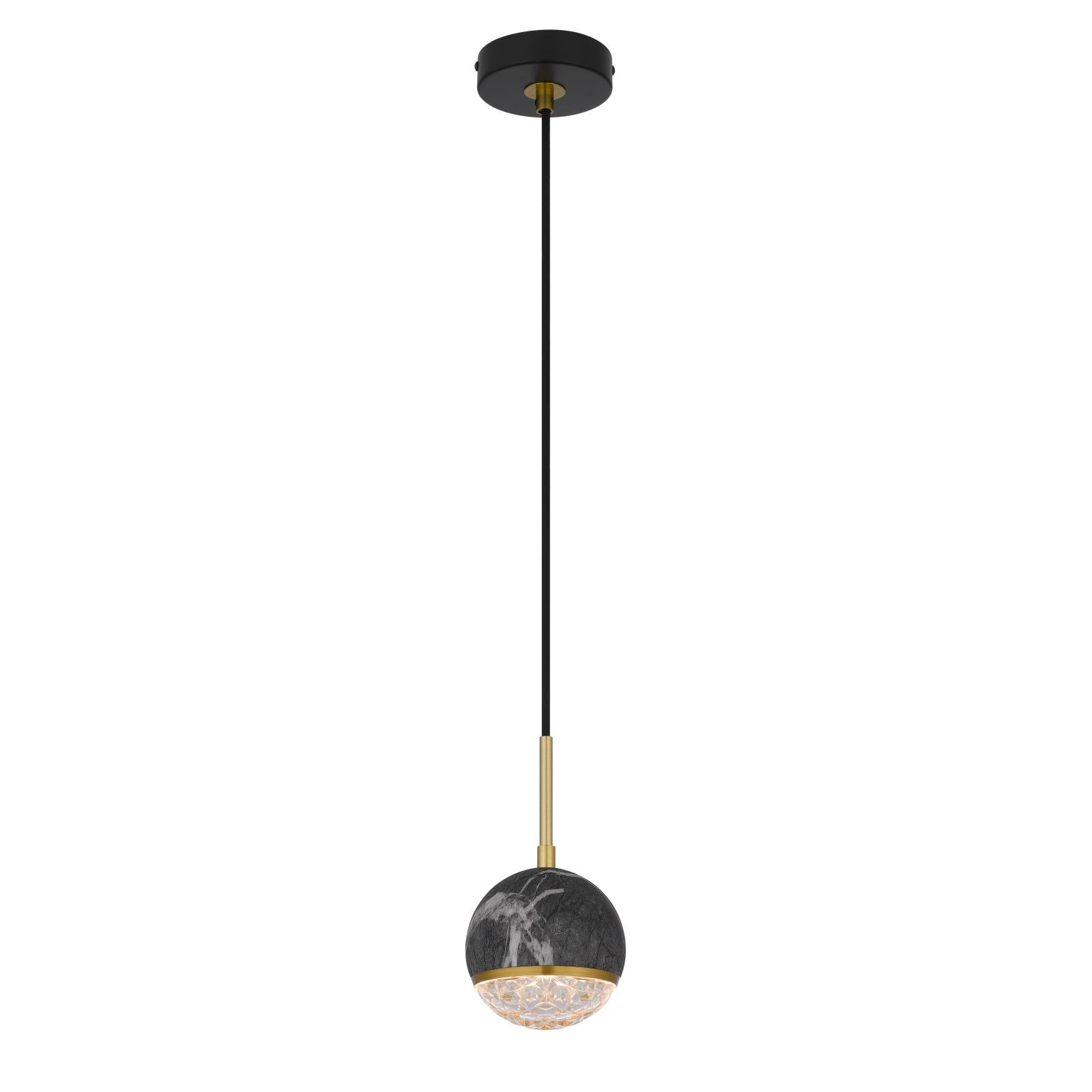 Oneta 1 Pendant, Black Marble