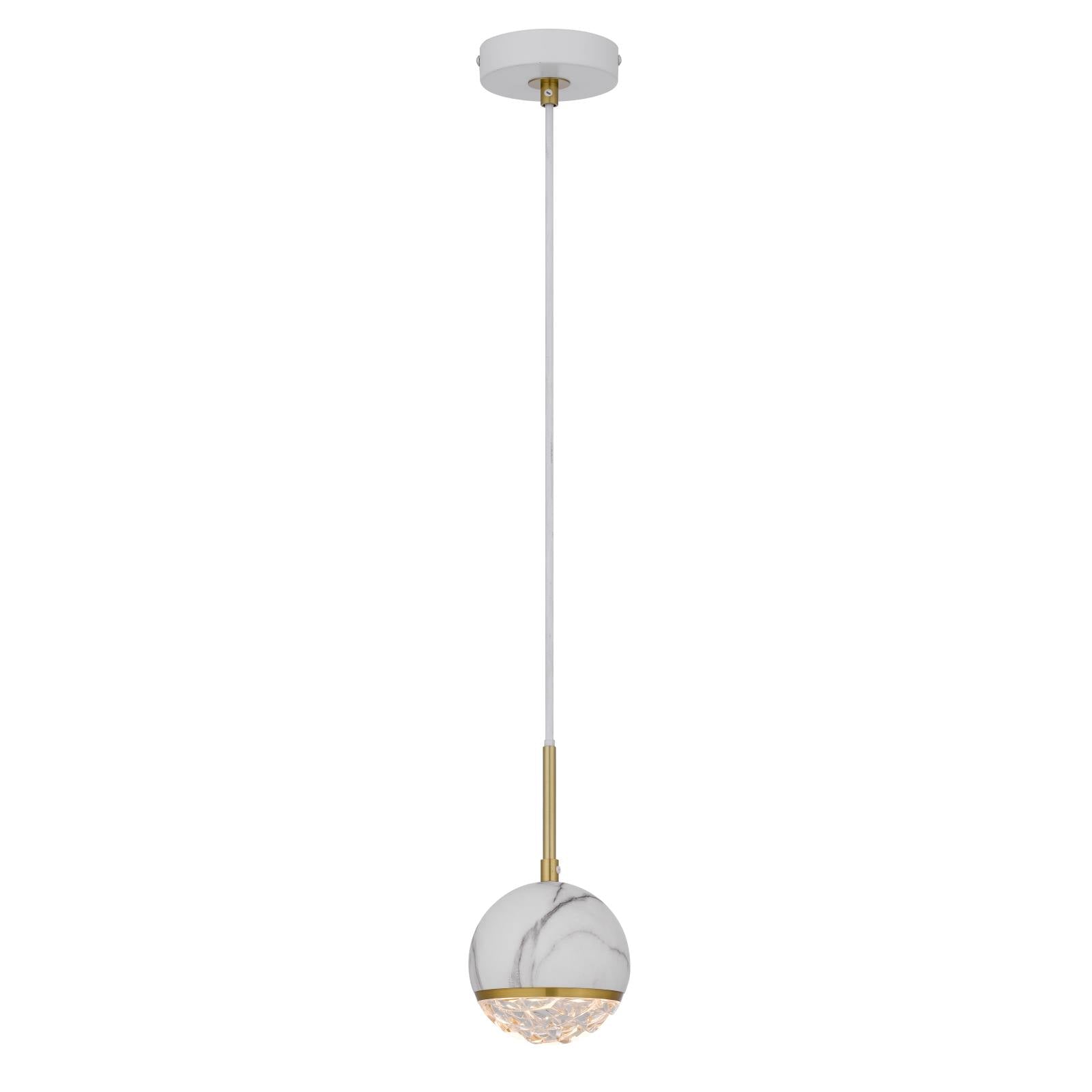 Oneta 1 Pendant, White Marble