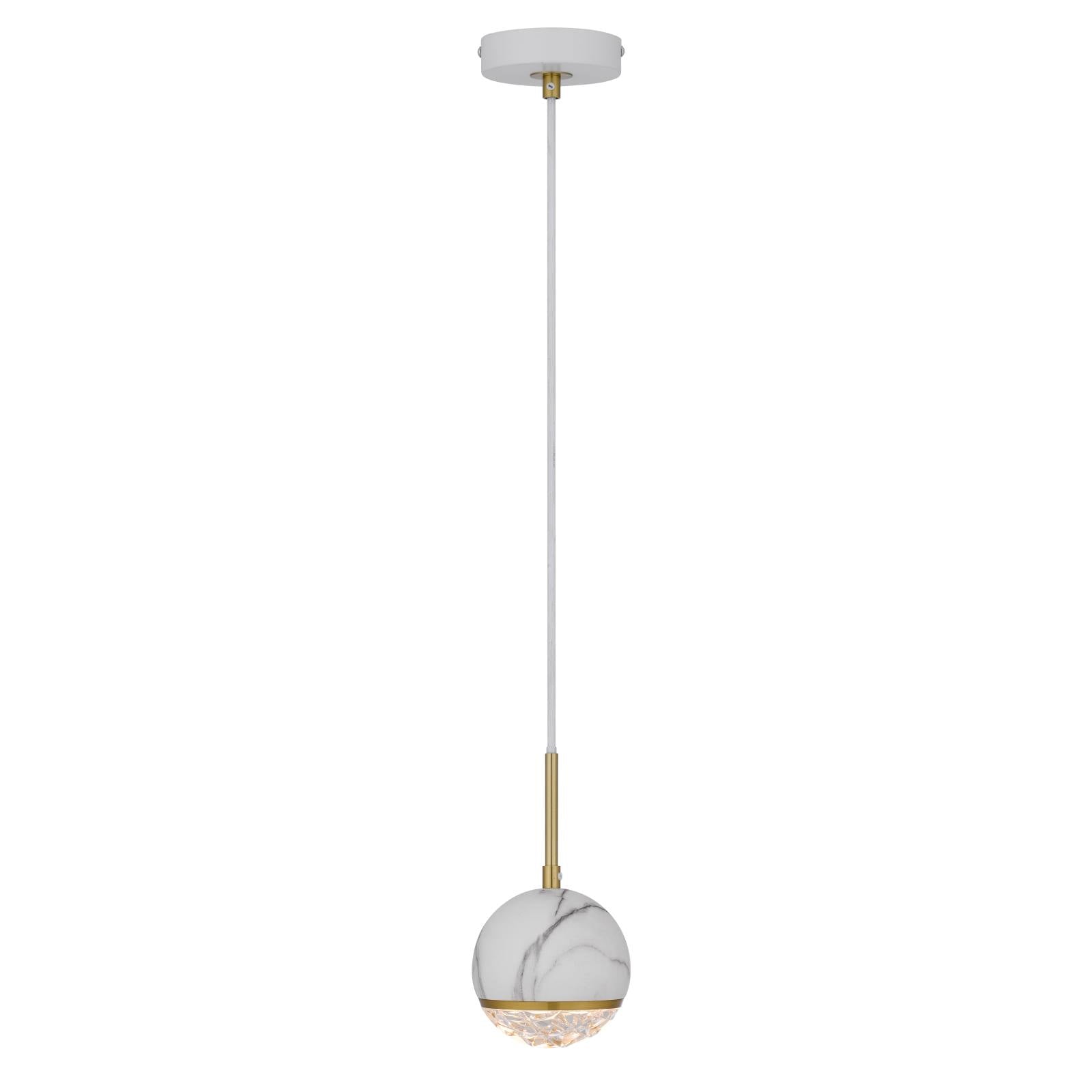 Oneta 1 Pendant, White Marble