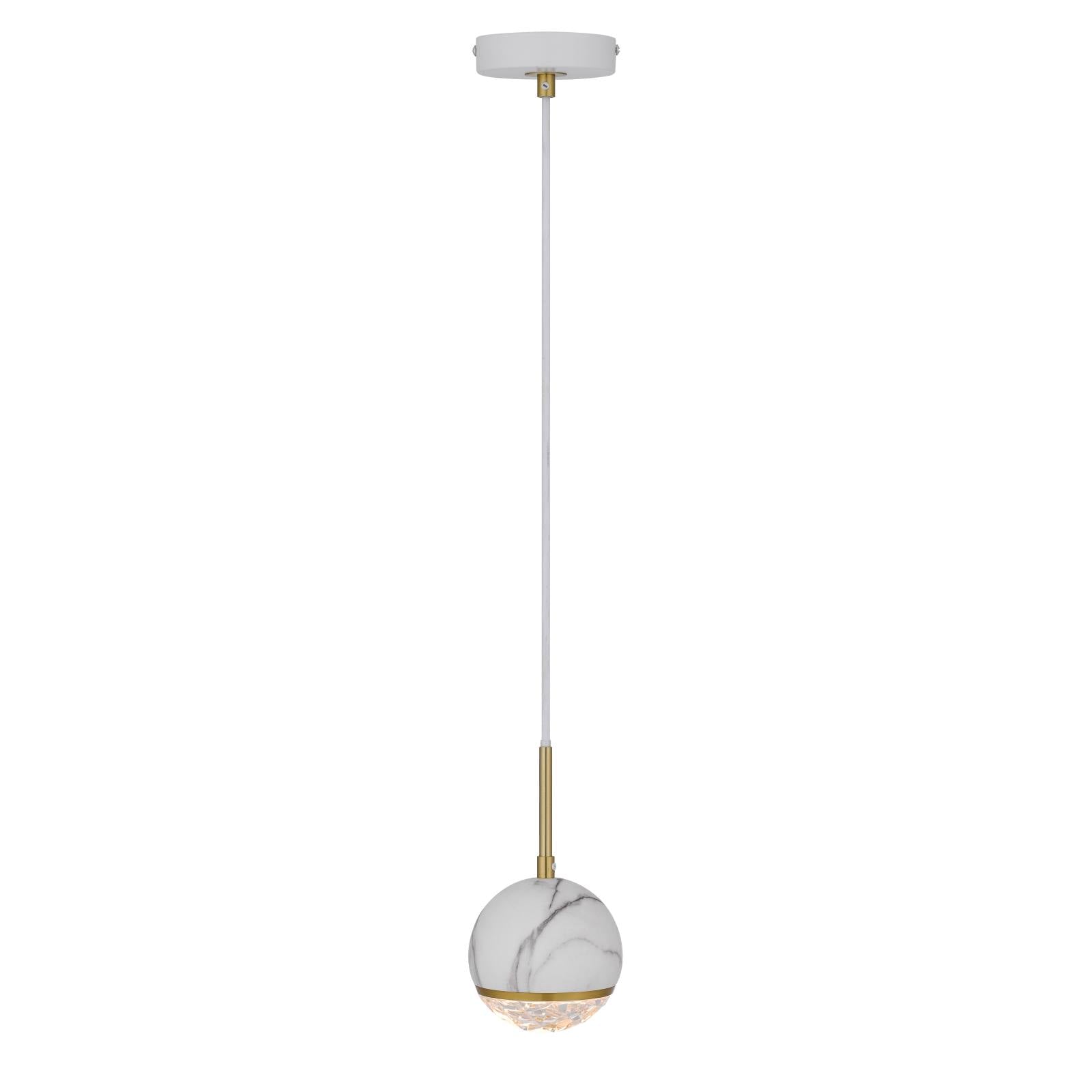 Oneta 1 Pendant, White Marble