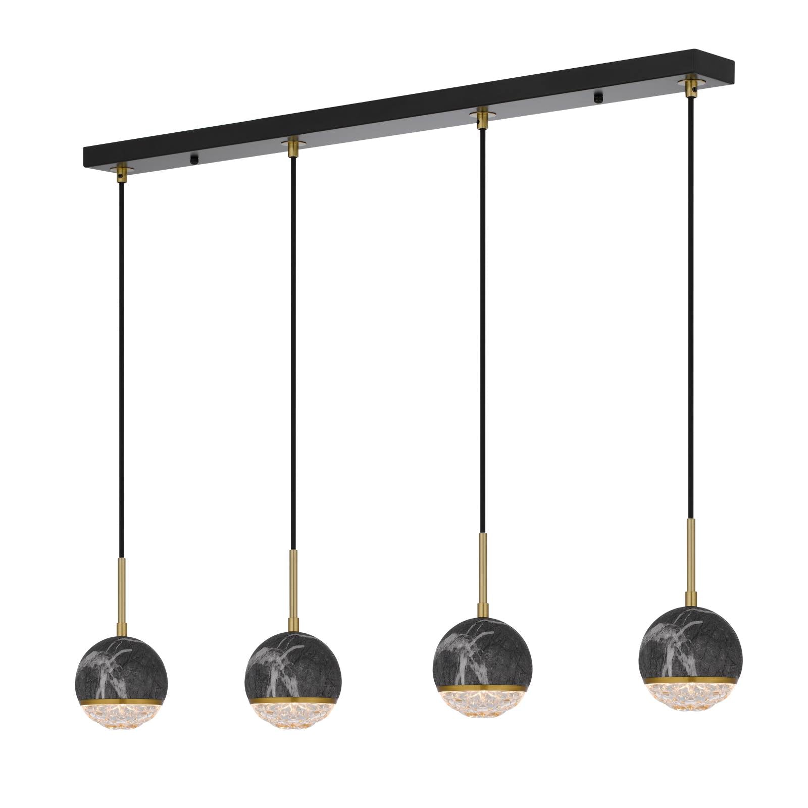 Oneta 4 Pendant, Black Marble