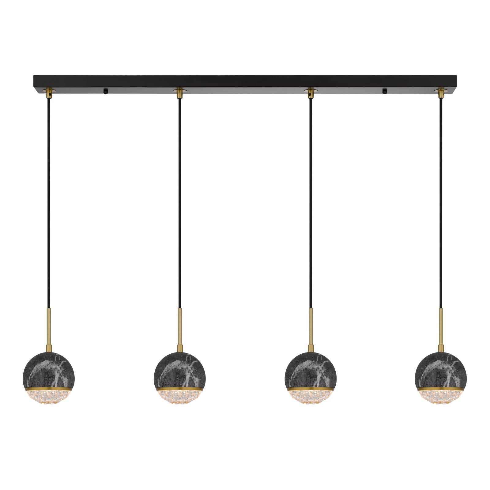 Oneta 4 Pendant, Black Marble