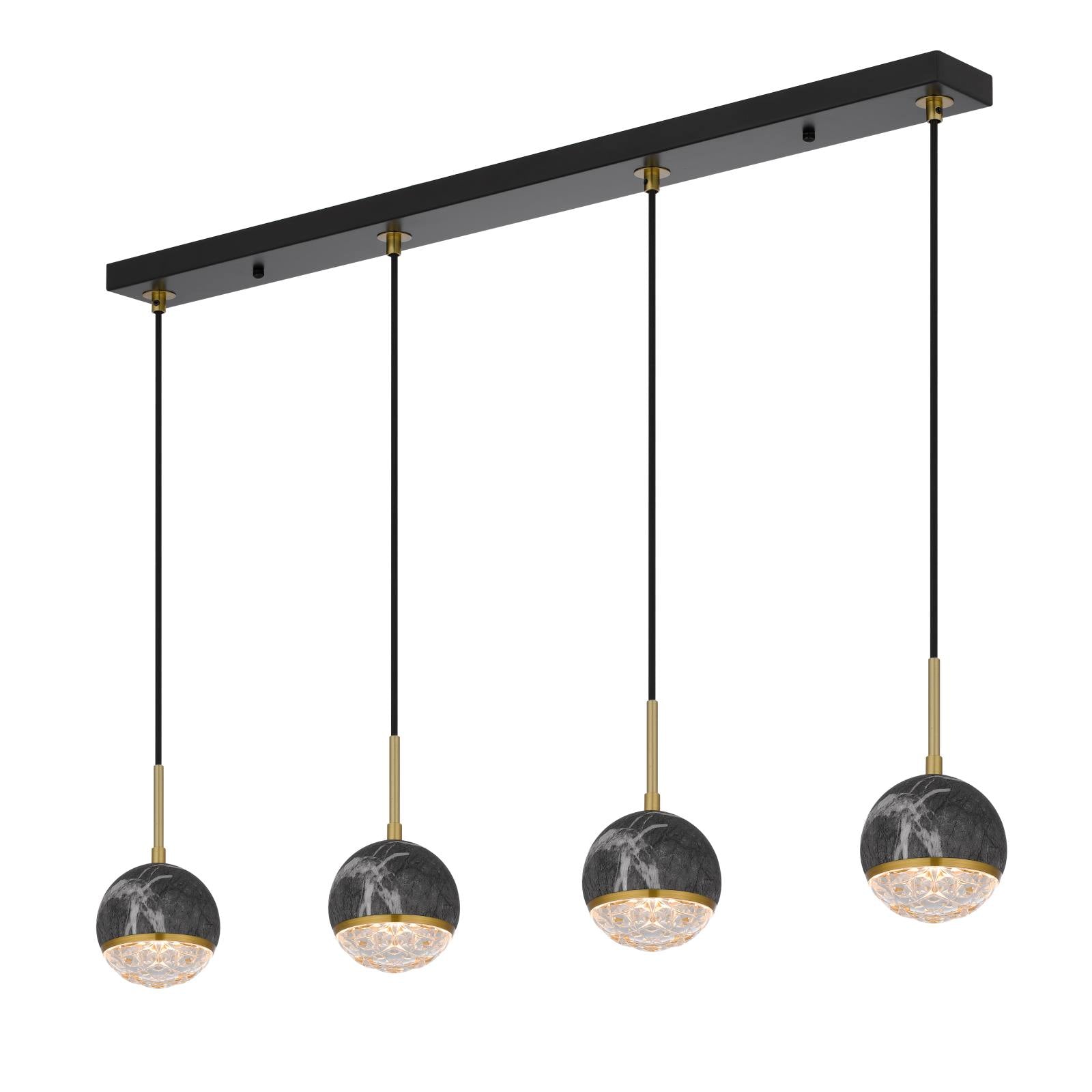 Oneta 4 Pendant, Black Marble