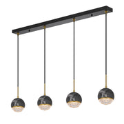 Oneta 4 Pendant, Black Marble
