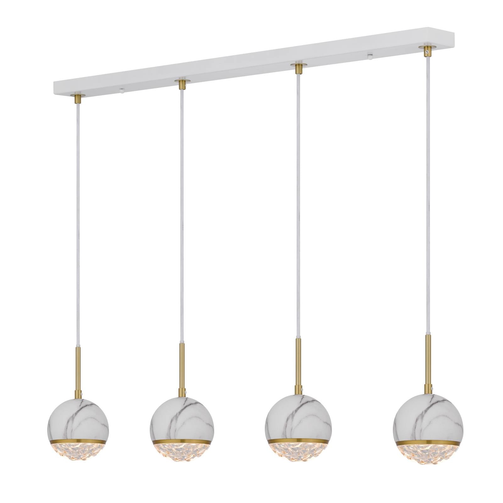 Oneta 4 Pendant, White Marble