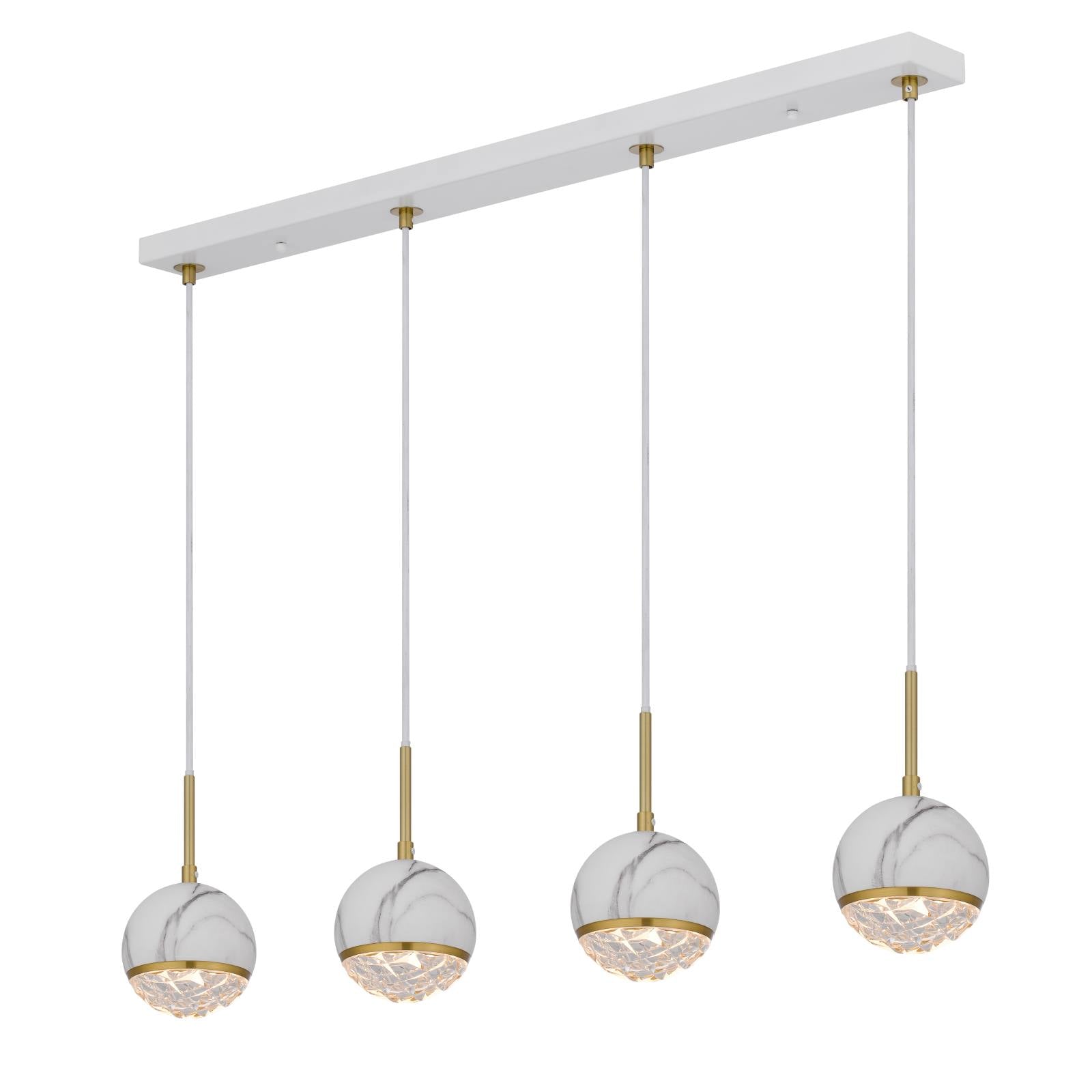 Oneta 4 Pendant, White Marble
