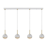 Oneta 4 Pendant, White Marble