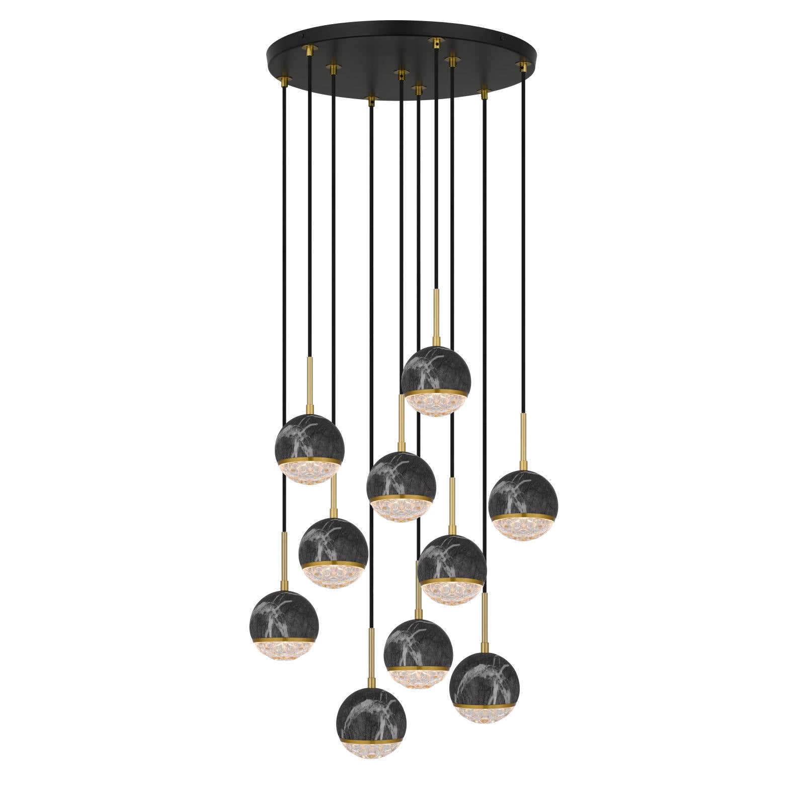 Oneta 10 Pendant, Black Marble