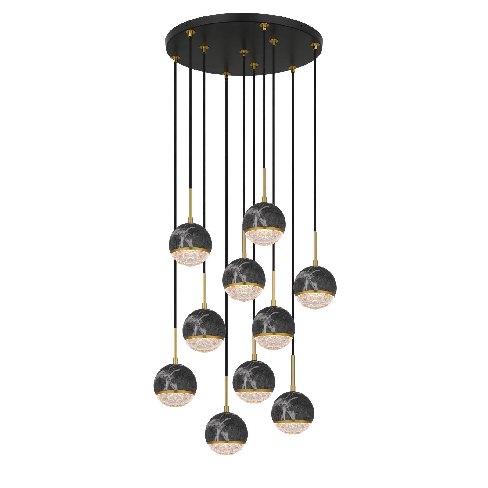 Oneta 10 Pendant, Black Marble