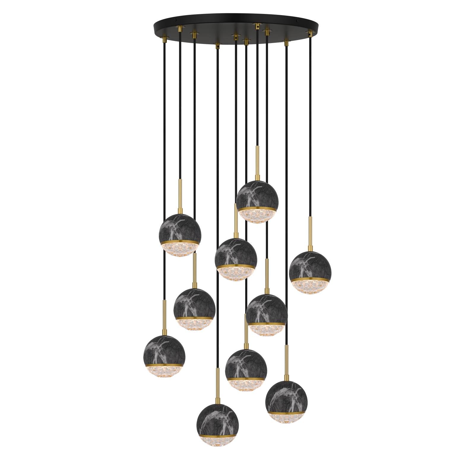 Oneta 10 Pendant, Black Marble