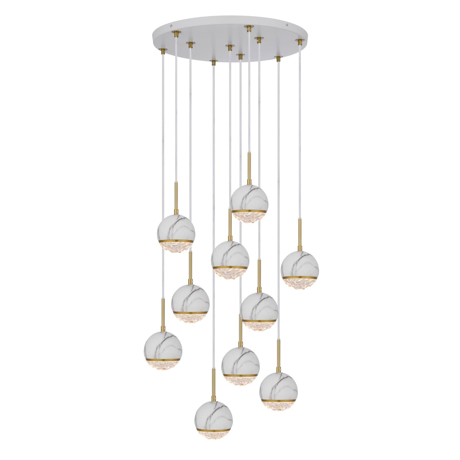Oneta 10 Pendant, White Marble