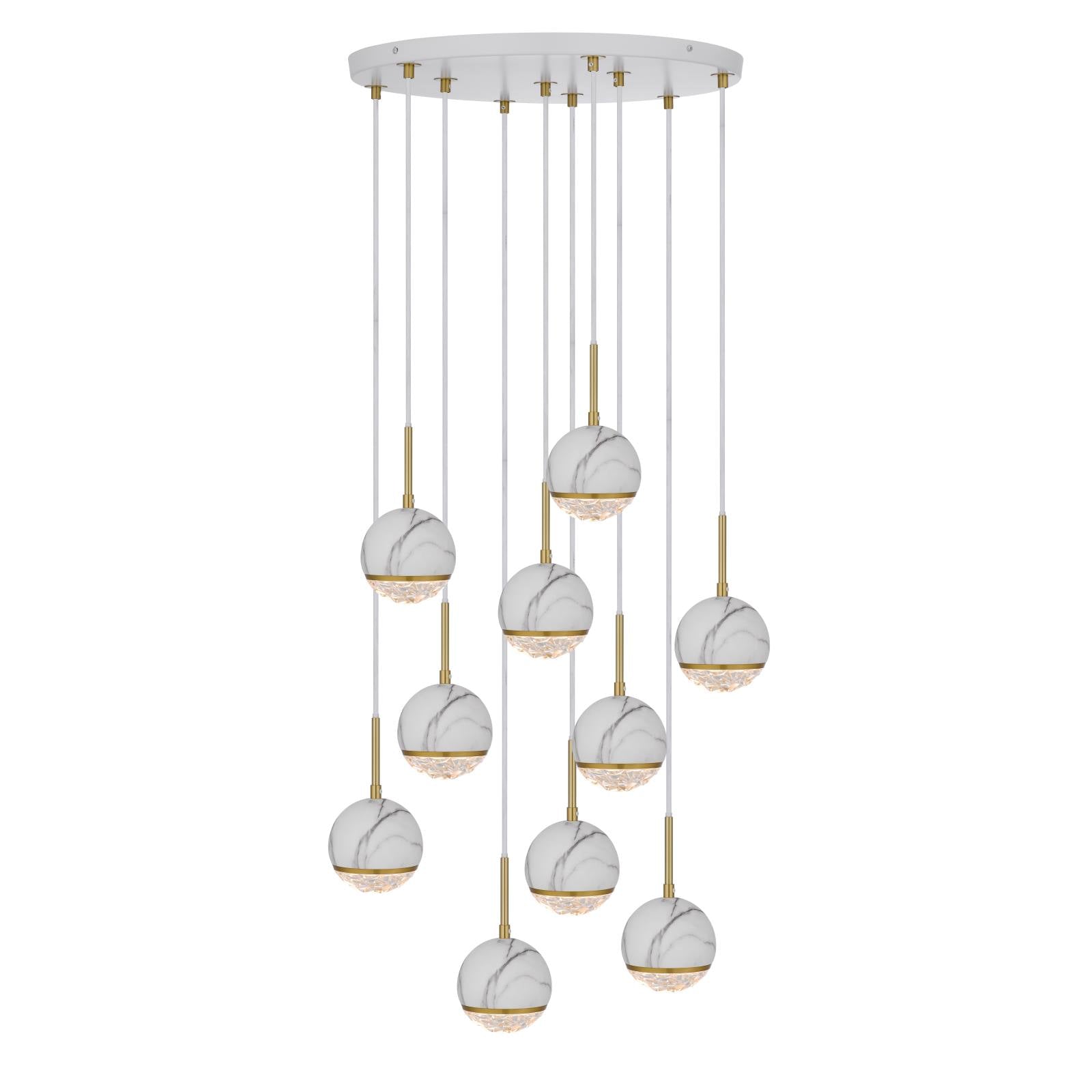 Oneta 10 Pendant, White Marble