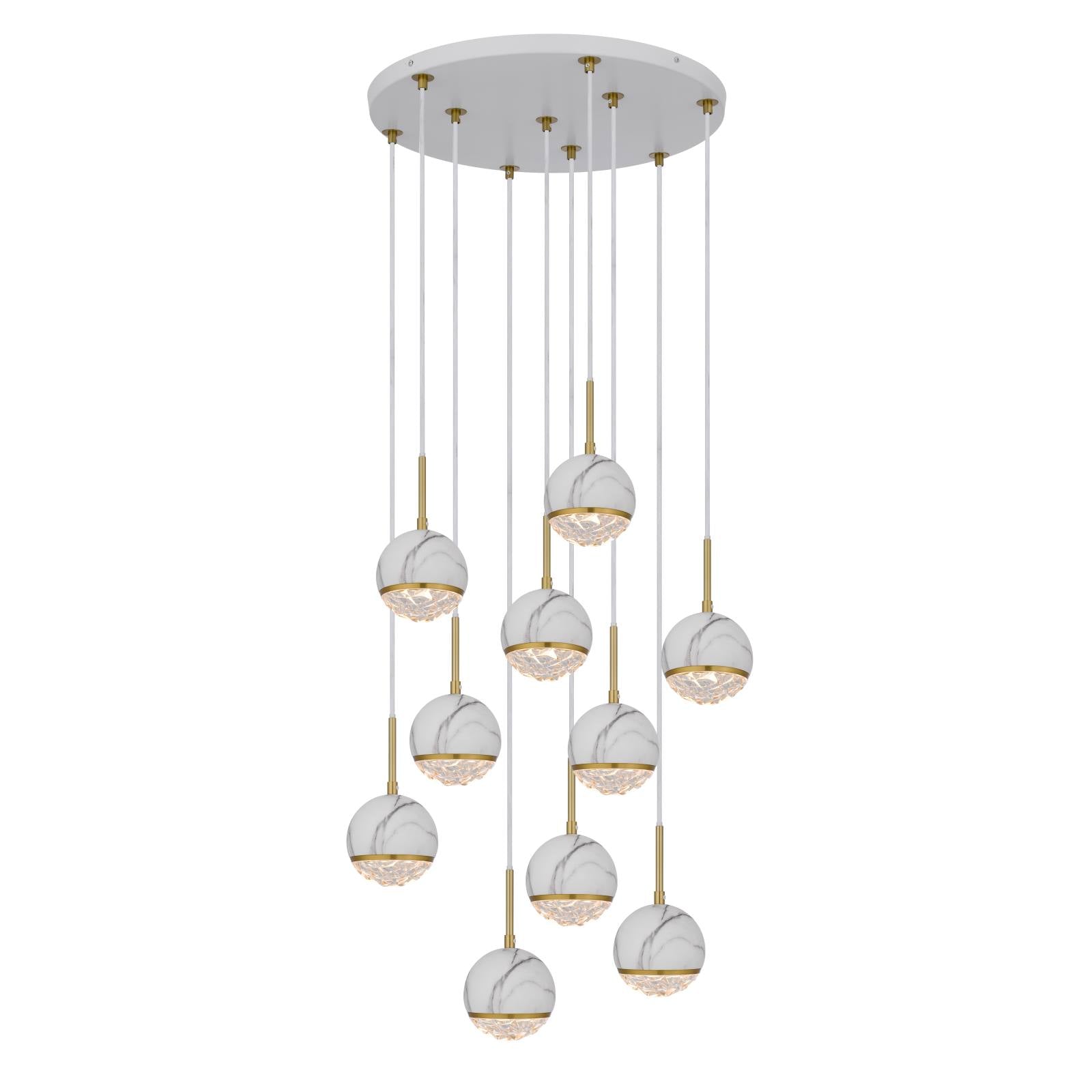 Oneta 10 Pendant, White Marble