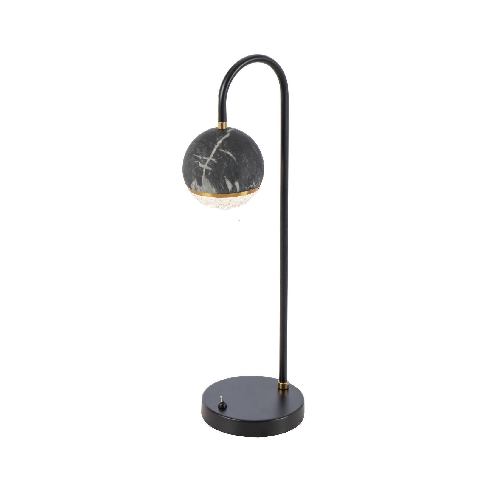 Oneta Table Lamp, Black Marble