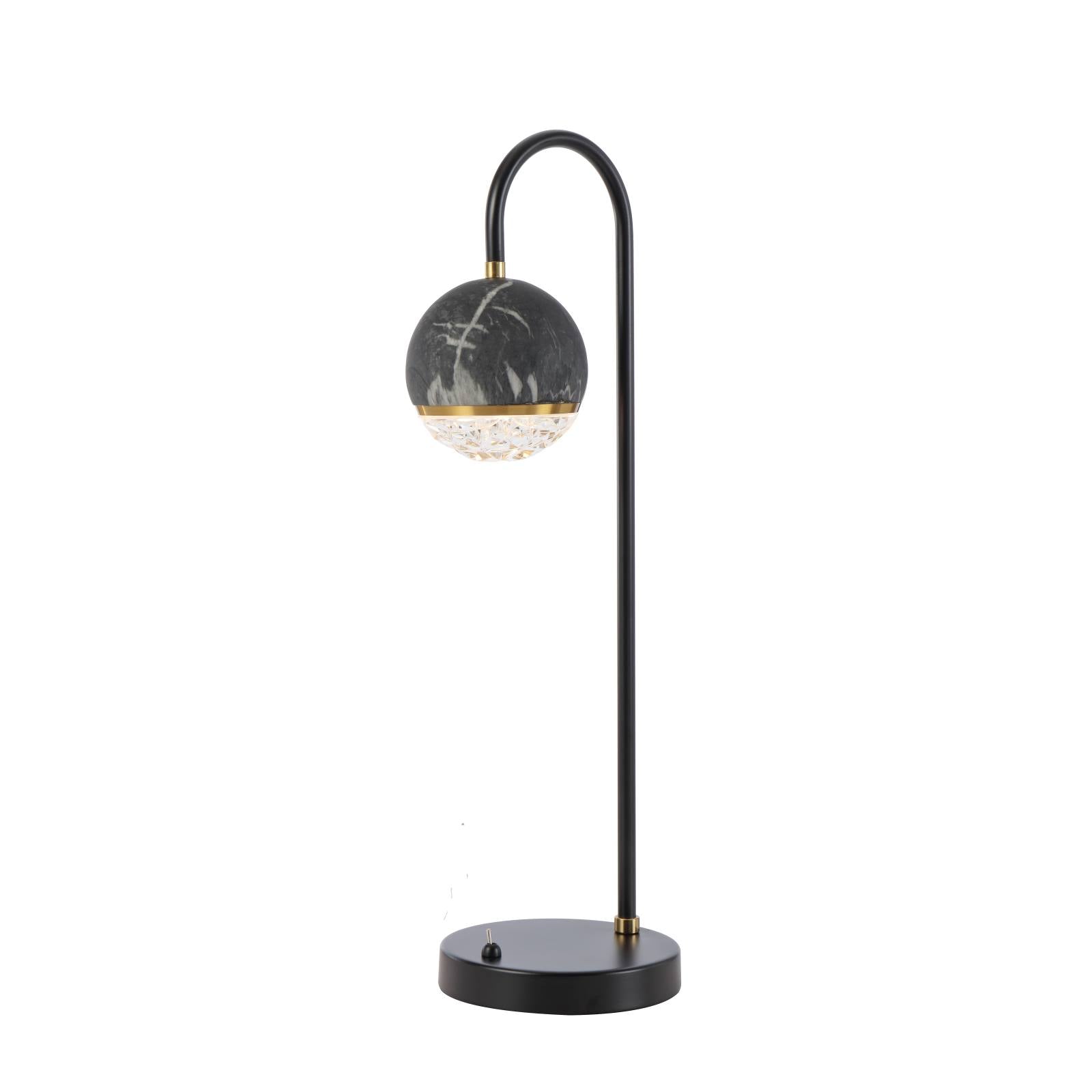 Oneta Table Lamp, Black Marble