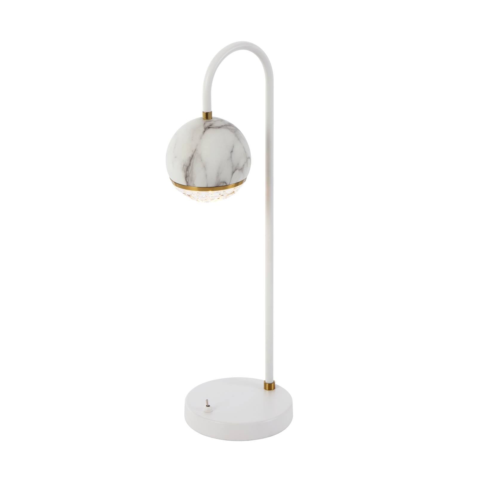 Oneta Table Lamp, White Marble