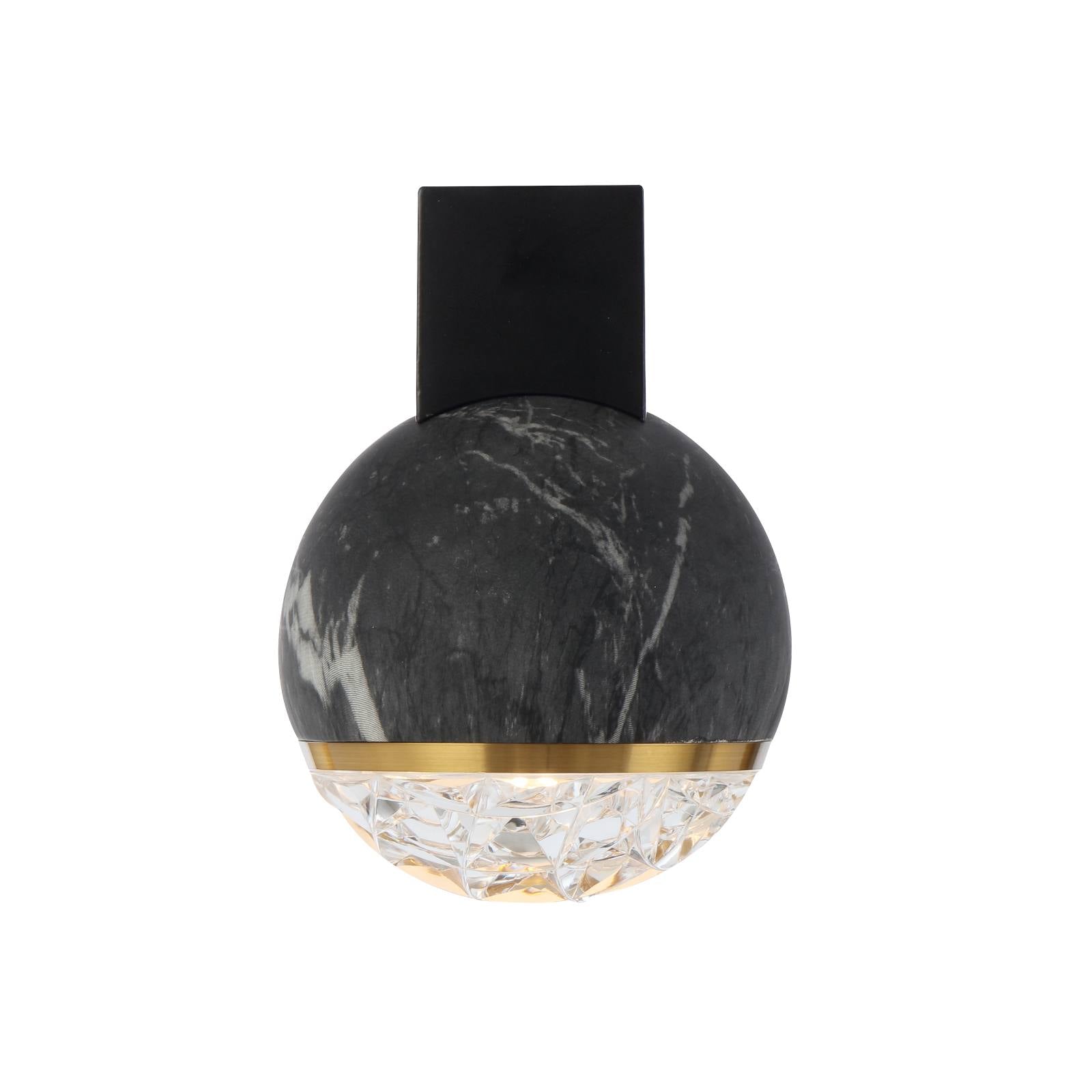 Oneta 1 Wall Lamp, Black Marble