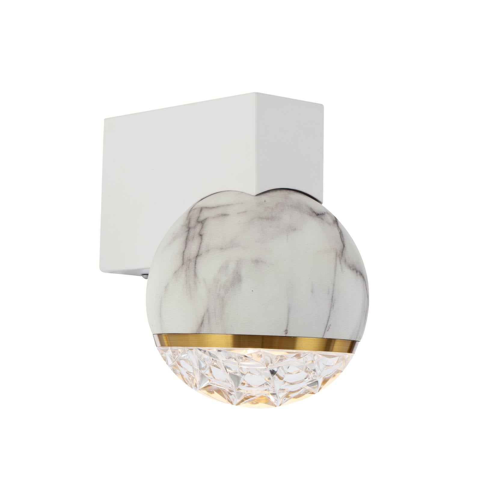 Oneta 1 Wall Lamp, White Marble