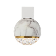 Oneta 1 Wall Lamp, White Marble
