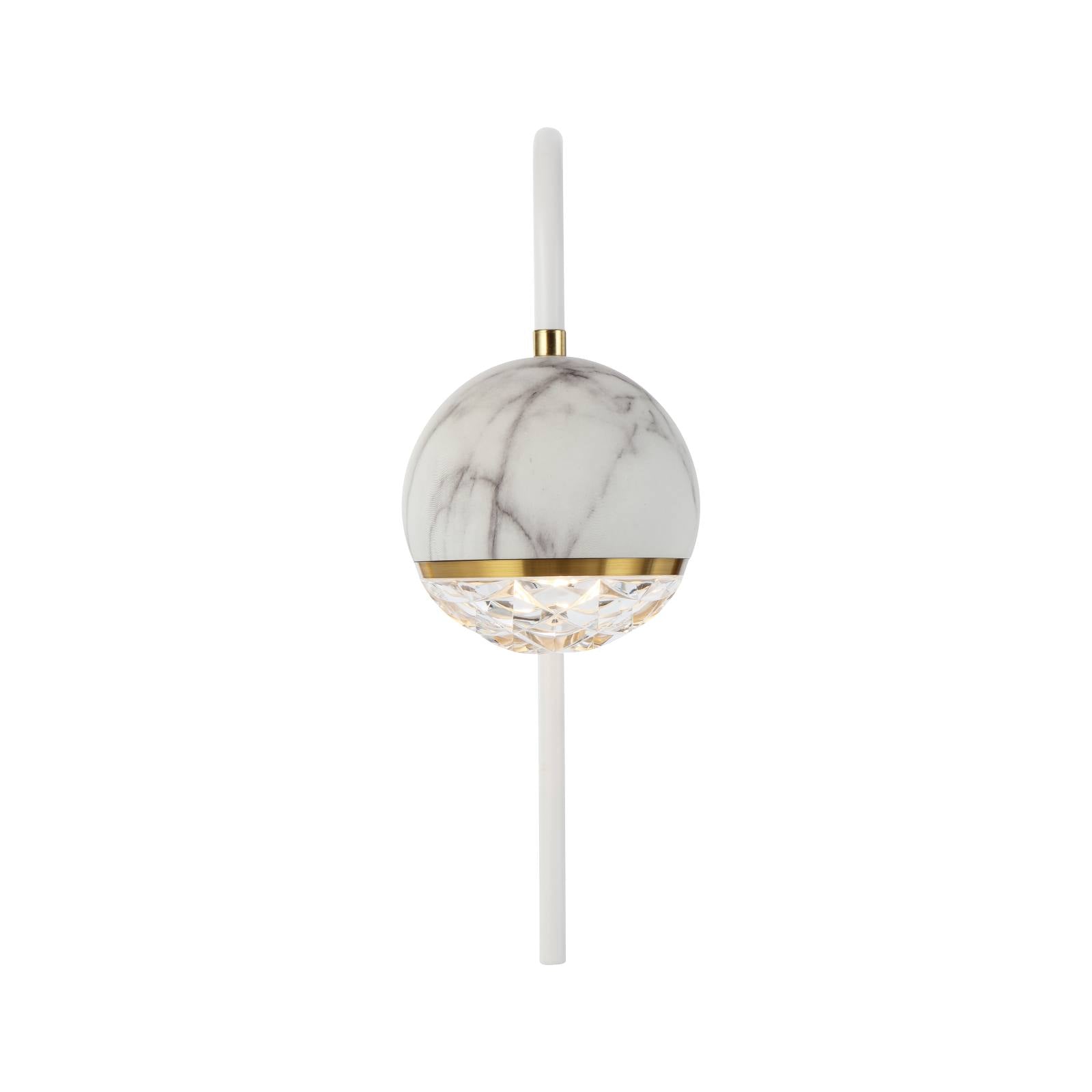 Oneta Arm Wall Lamp, White Marble
