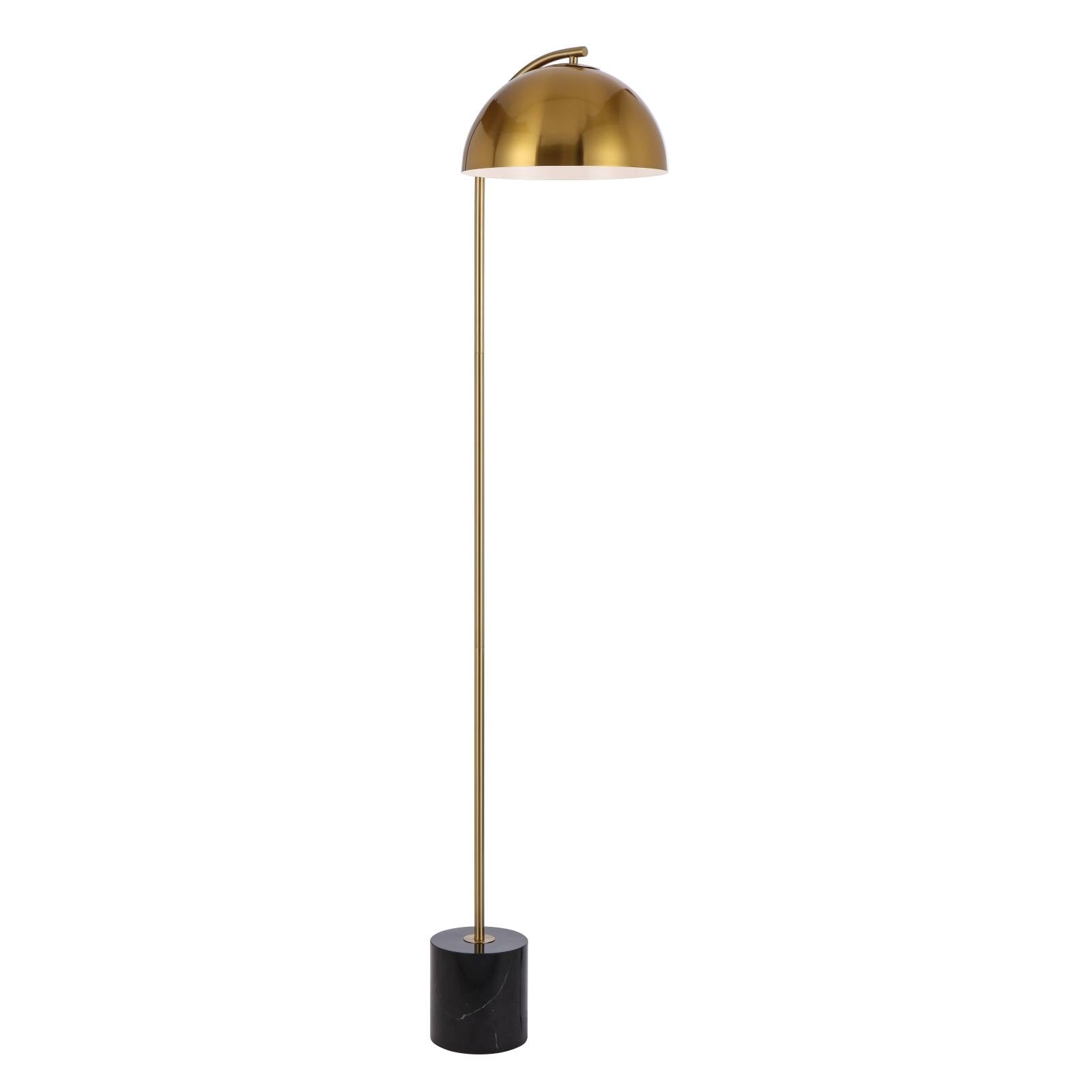 Ortez Floor Lamp, Black, Antique Gold