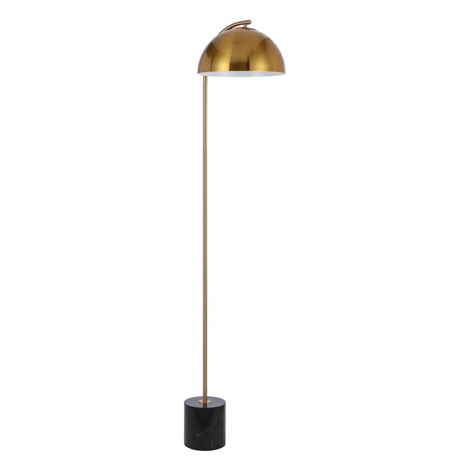 Ortez Floor Lamp, Black, Antique Gold