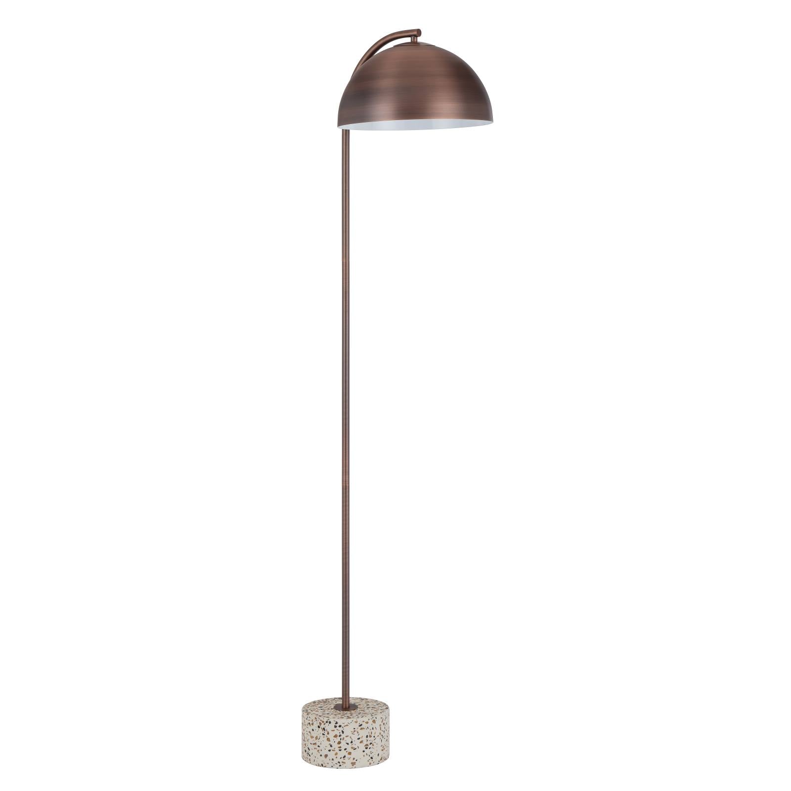 Ortez Floor Lamp, Bronze, White Terrazzo