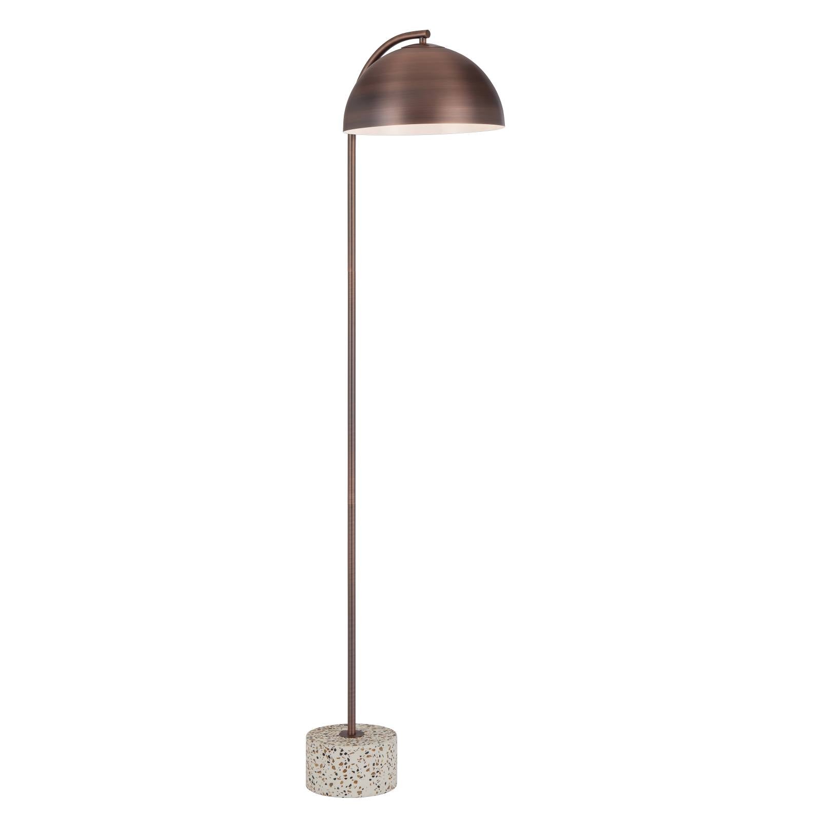 Ortez Floor Lamp, Bronze, White Terrazzo