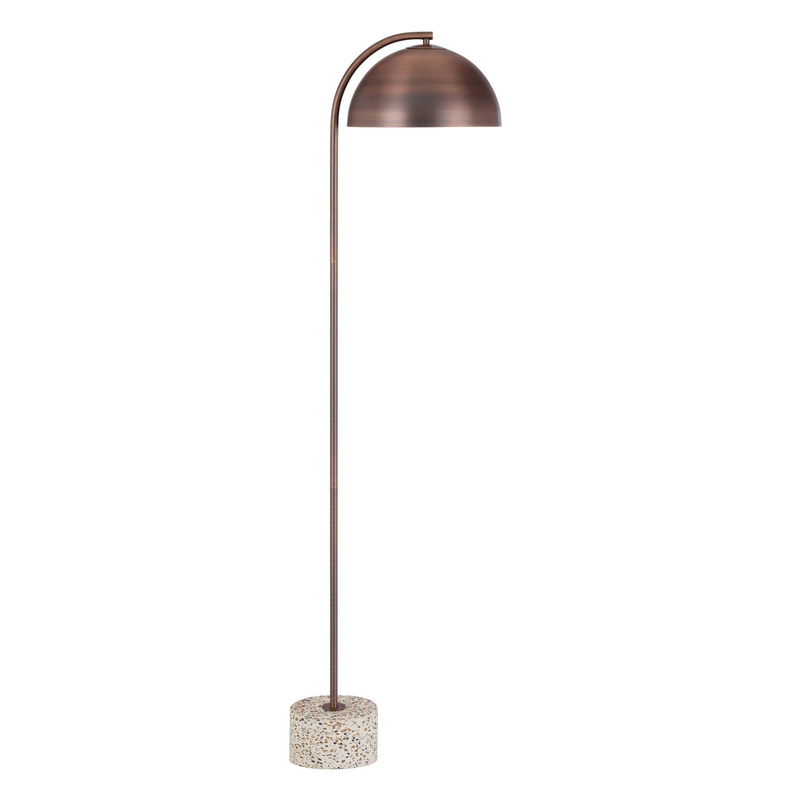 Ortez Floor Lamp, Bronze, White Terrazzo