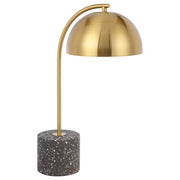 Ortez Table Lamp, Antique Gold, Black Terrazzo