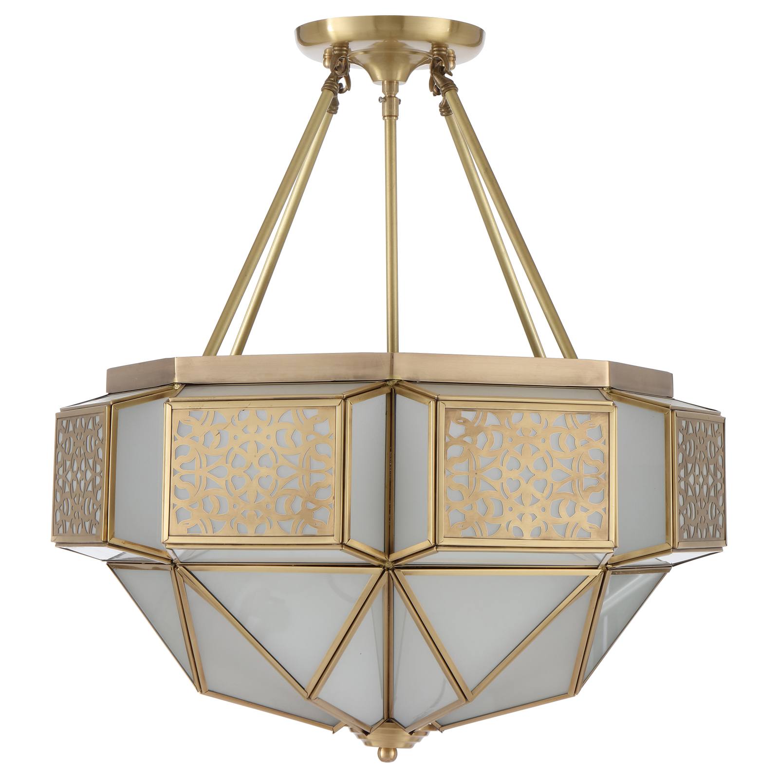 Overton Pendant CTC, Brass, Frost Glass
