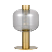 Parola Table Lamp, Gold, Smoke Glass