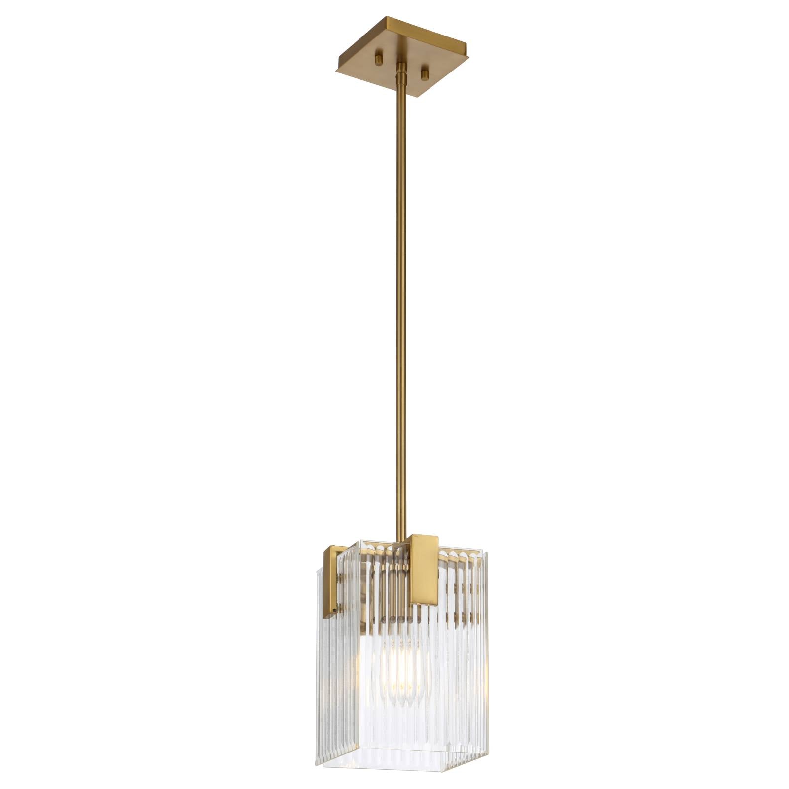 Pelion 1 Light Pendant Light, Antique Gold