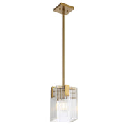 Pelion 1 Light Pendant Light, Antique Gold